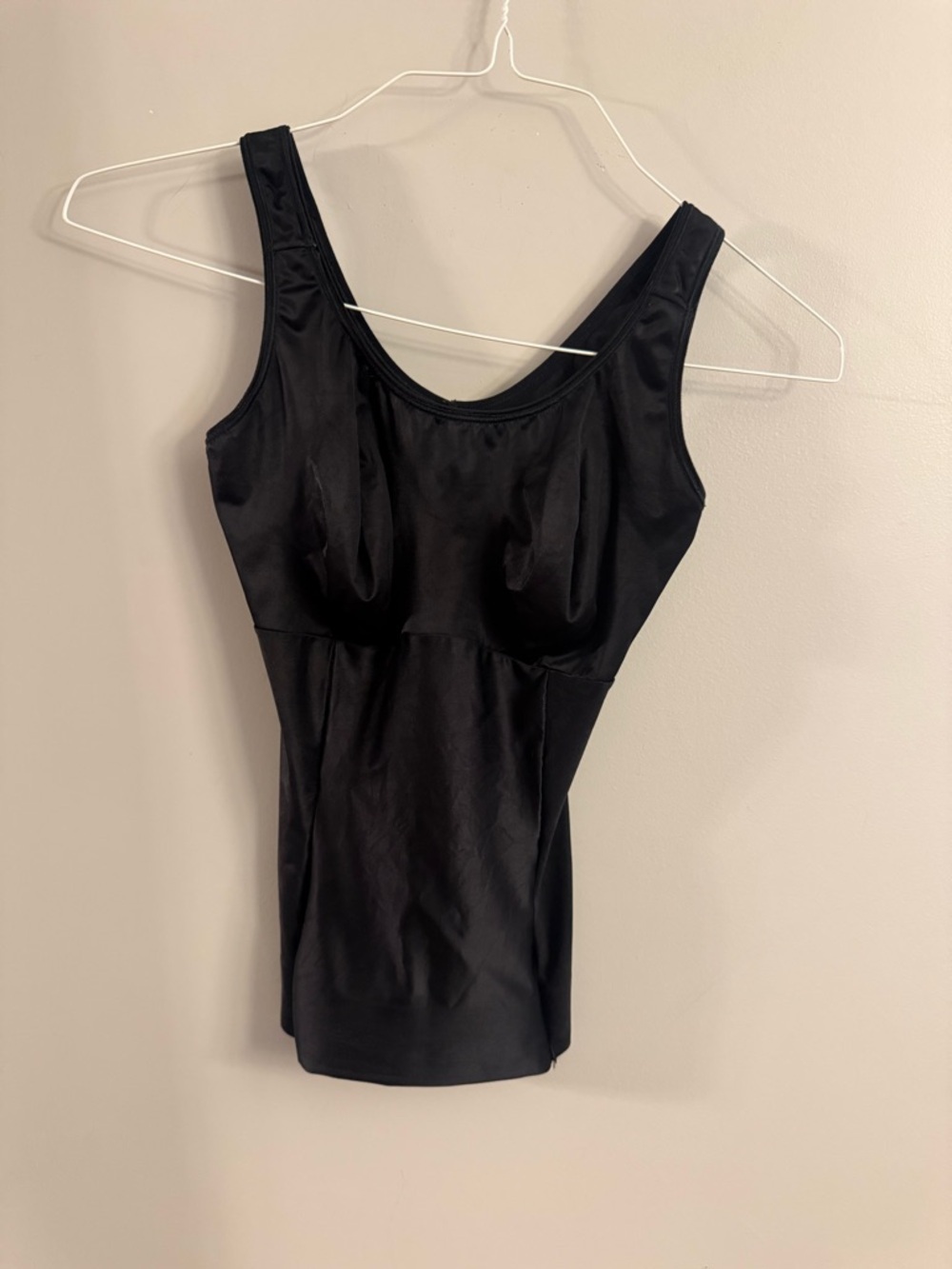 Cupid Black Shapewear Tank Top Camisole Size 38 Smoothing Slimming